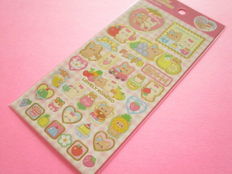 Photo1: Kawaii Cute I ♡Fancy Collection Stickers Sheet Gaia *Lovely Koneko (468015) (1)