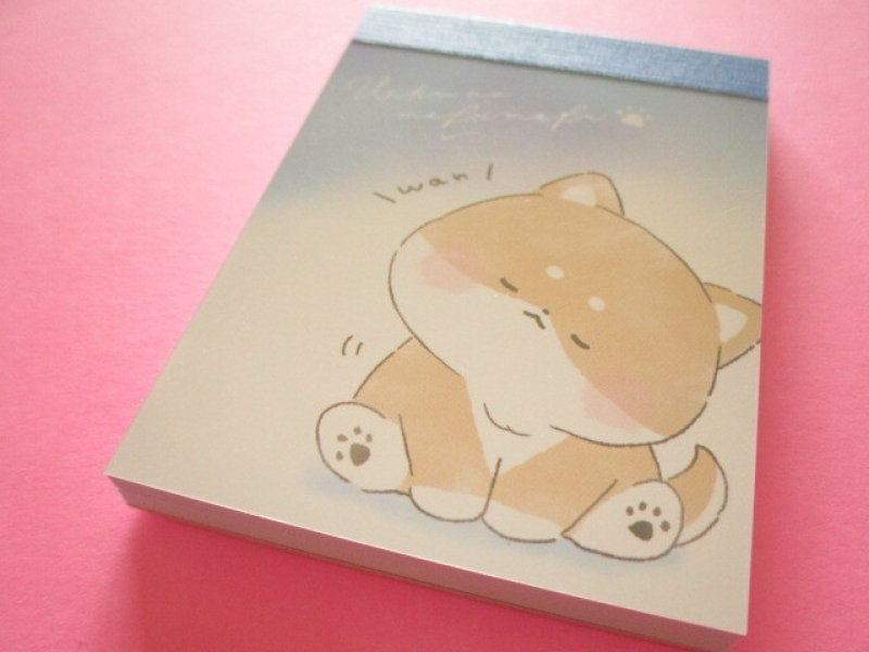 Photo1: Kawaii Cute Mini Memo Pad Uchino Mofumofu Kamio Japan *Dog (224113) (1)