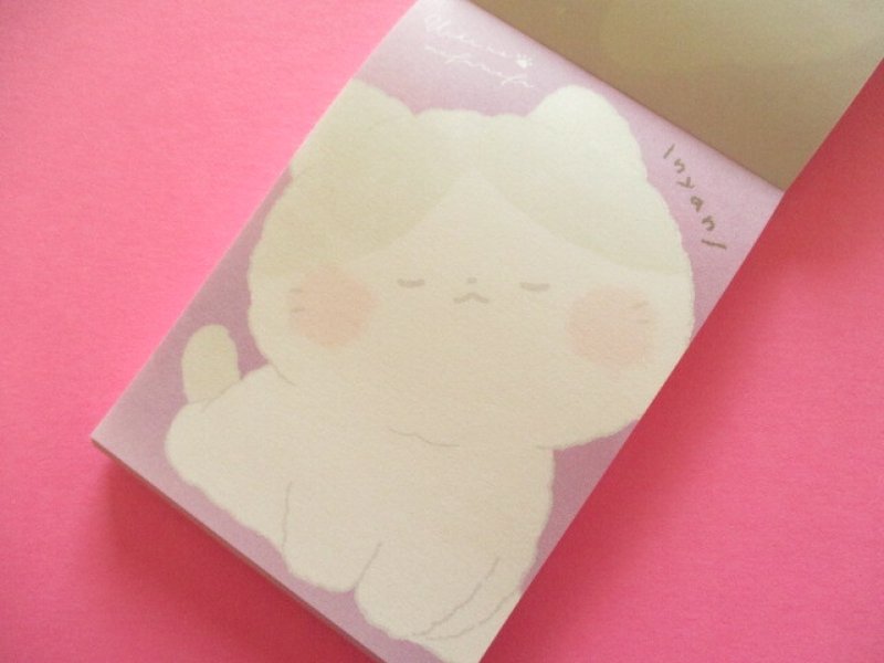 Photo1: Kawaii Cute Mini Memo Pad Uchino Mofumofu Kamio Japan *Cat (224114)