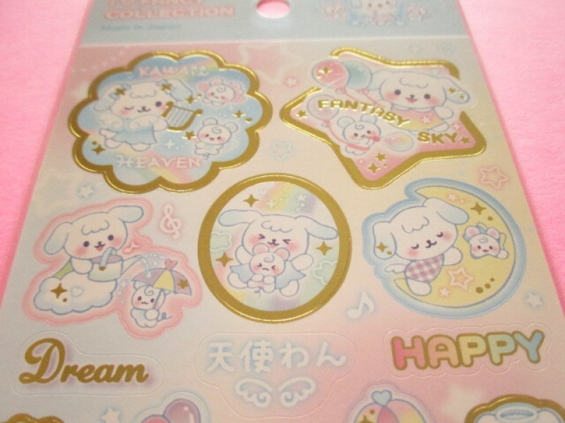 Photo1: Kawaii Cute I ♡Fancy Collection Stickers Sheet Gaia *天使わん (468016)