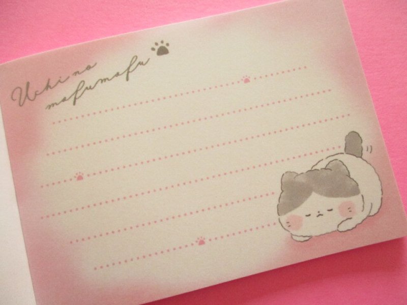 Photo2: Kawaii Cute Mini Memo Pad Uchino Mofumofu Kamio Japan *Cat (224114)