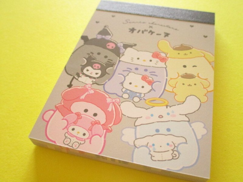Photo1: Kawaii Cute Mini Memo Pad Sanrio Characters × Obakenu Crux *Set (127387） (1)