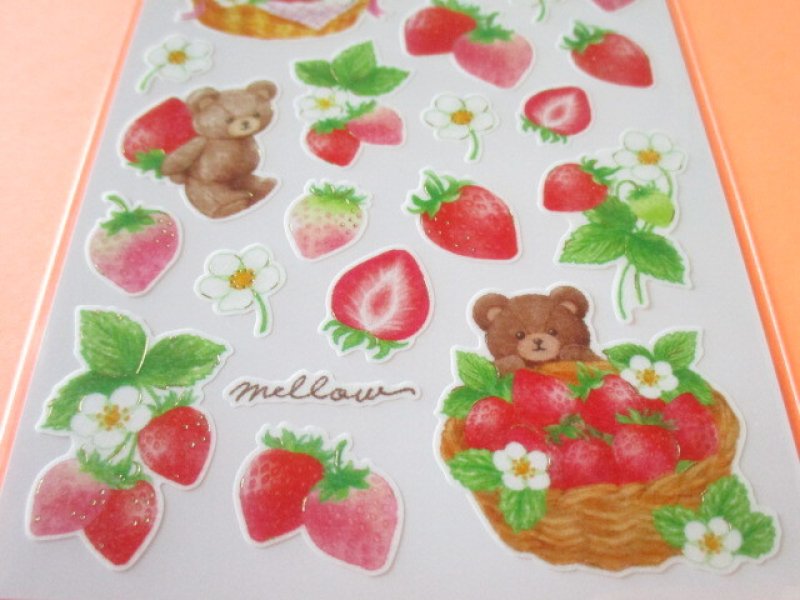 Photo2: Kawaii Cute Stickers Sheet Gaia *Strawberry Life (466765)