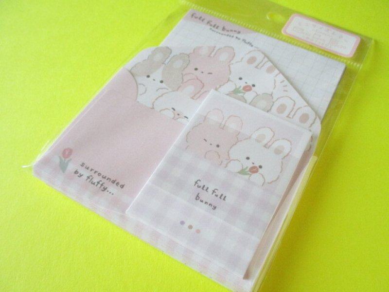 Photo1: Kawaii Cute Mini Letter Set Q-LiA *Full Full Bunny (90109)  (1)