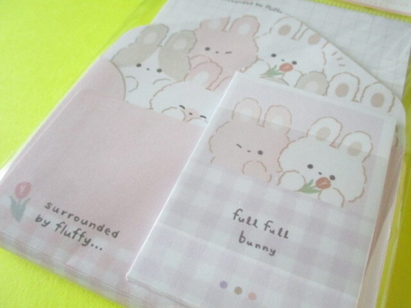 Photo2: Kawaii Cute Mini Letter Set Q-LiA *Full Full Bunny (90109)