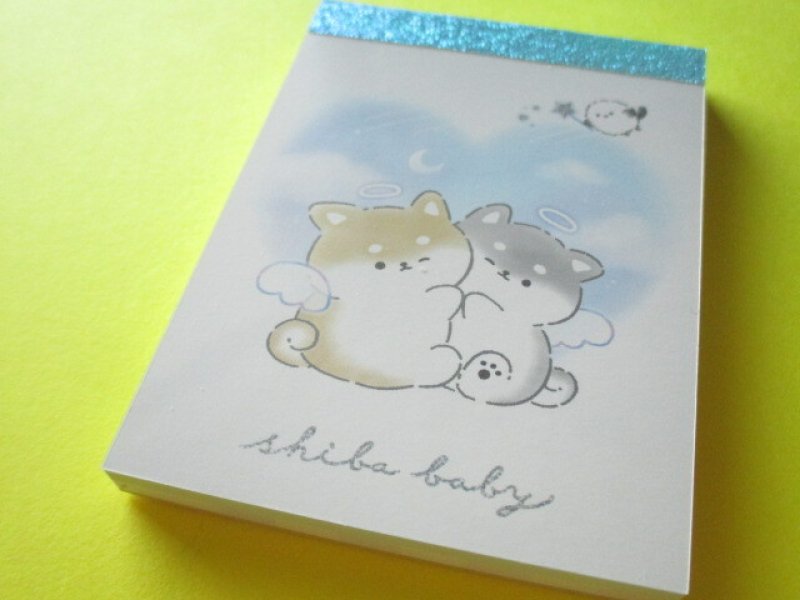 Photo1: Kawaii Cute Mini Memo Pad となりのわんこ Crux *Shiba Baby (128184) (1)