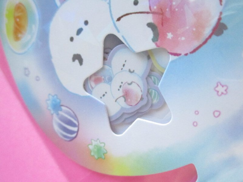 Photo1: Kawaii Cute Sticker Flakes Sack Q-LiA *Mochienaga (91115)