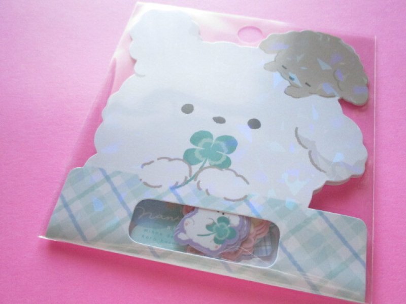 Photo1: Kawaii Cute Sticker Flakes Sack Q-LiA *なにしてるの/ Dog (91117) (1)