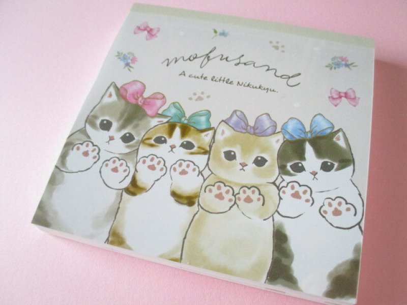 Photo1: Kawaii Cute Medium Square Memo Pad Mofusand sun-star *Paw (S2846381) (1)