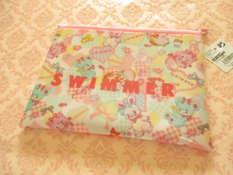 Photo1: Kawaii Cute Clear Pouch *SWIMMER (SE-SW10258) (1)