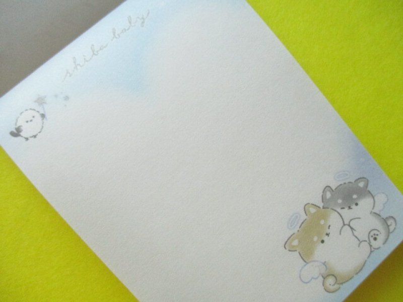 Photo1: Kawaii Cute Mini Memo Pad となりのわんこ Crux *Shiba Baby (128184)