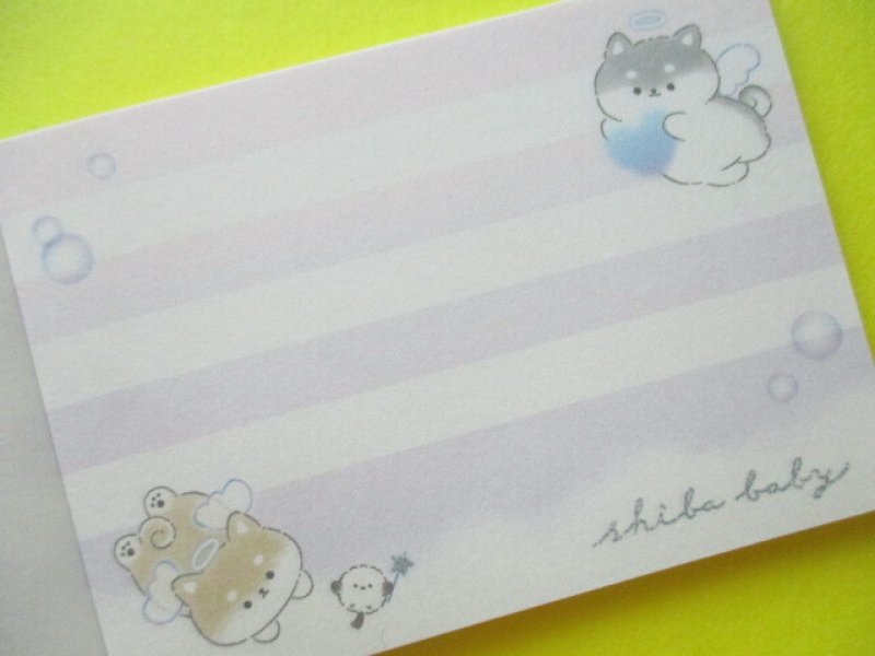 Photo2: Kawaii Cute Mini Memo Pad となりのわんこ Crux *Shiba Baby (128184)