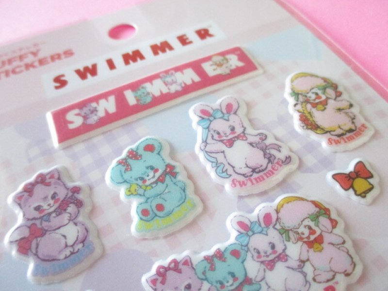 Photo3: Kawaii Cute Puffy Stickers Sheet  *SWIMMER (SE-SW10272)