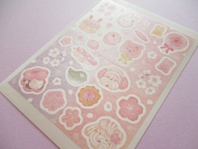 Photo2: Kawaii Cute Masking Stick Seals Stickers Set Kyowa *Cherry blossom Sakura meguri Sweets (62-E69)