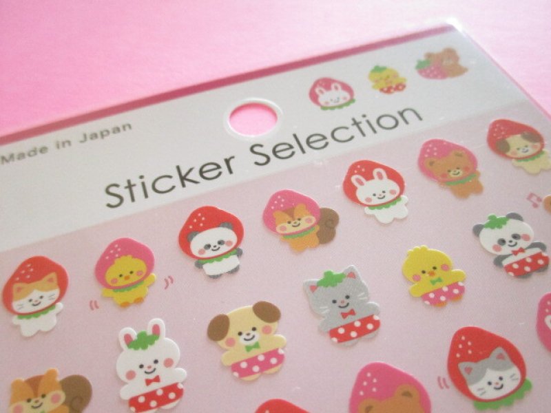 Photo3: Kawaii Cute Stickers Sheet Gaia *キグルミ Strawberry (466764)