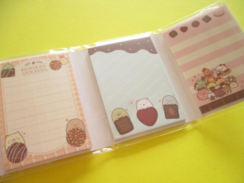 Photo3: Kawaii Cute Patapata Mini Memo Pad Set Sumikkogurashi San-x *Chocolate Fair (MH24902)