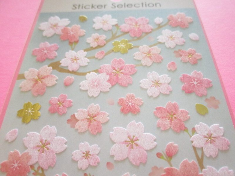Photo1: Beautiful Stickers Sheet Cherry Blossom Gaia *Japanese Cherry Blossom (466771-2)
