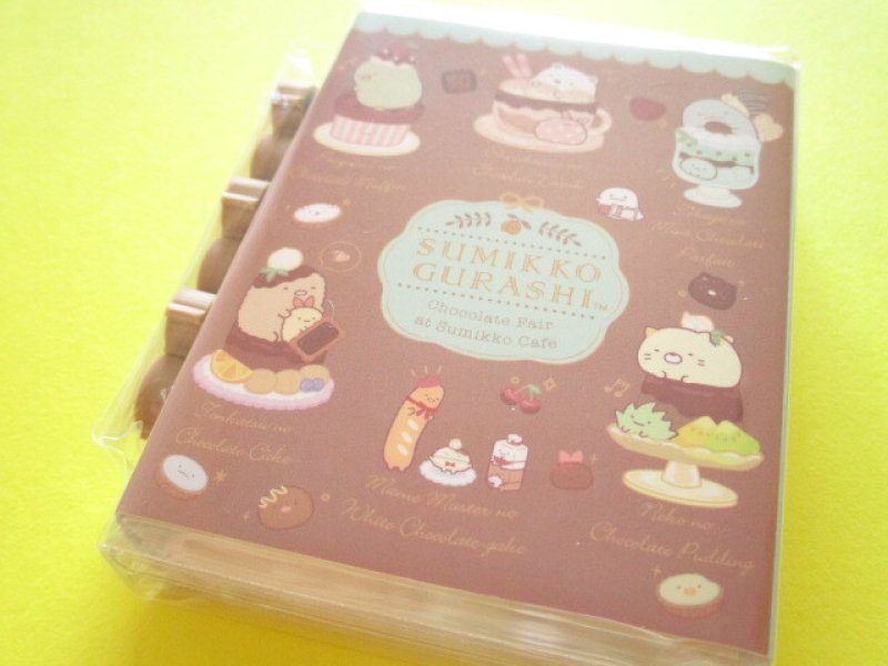 Photo1: Kawaii Cute Patapata Mini Memo Pad Set Sumikkogurashi San-x *Chocolate Fair (MH24902) (1)