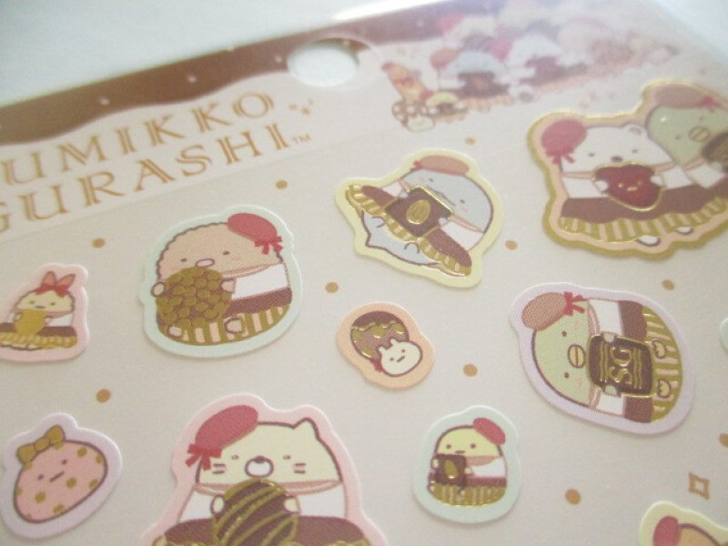 Photo3: Kawaii Cute Stickers Sheet Sumikkogurashi San-x *Chocolate Fair (SE65201)
