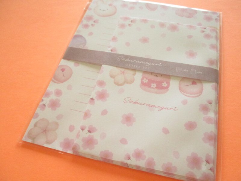 Photo1: Kawaii Cute Cherry Blossom Letter Set Kyowa *Sakura Meguri Sweets  (42-208-A ) (1)