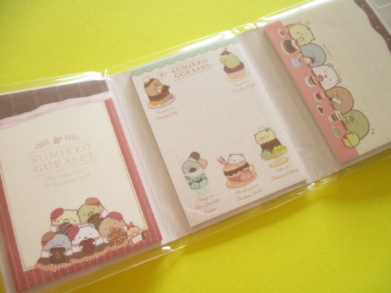 Photo2: Kawaii Cute Patapata Mini Memo Pad Set Sumikkogurashi San-x *Chocolate Fair (MH24902)