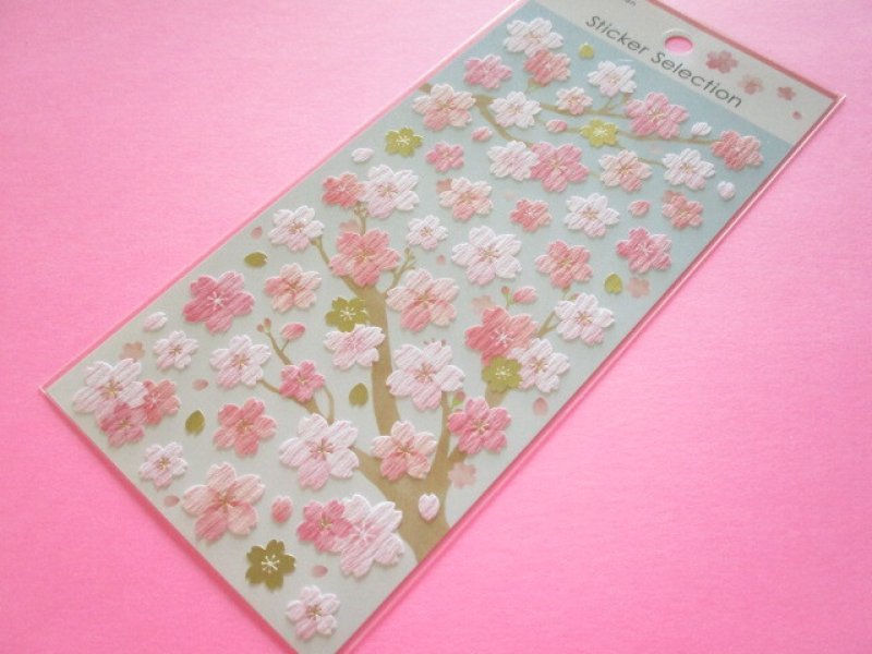 Photo1: Beautiful Stickers Sheet Cherry Blossom Gaia *Japanese Cherry Blossom (466771-2) (1)