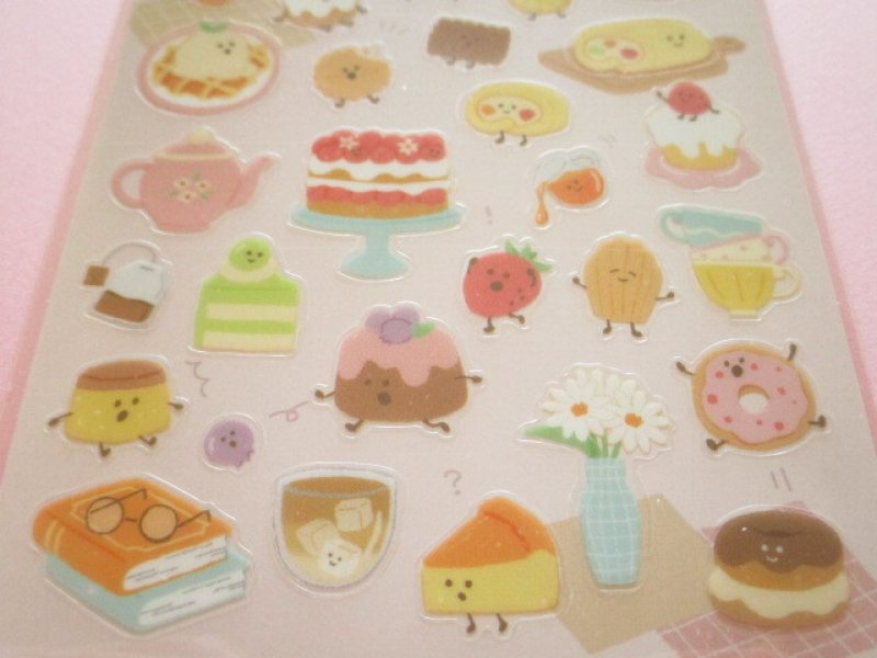 Photo2: Kawaii Cute Design Stickers Sheet Gaia *Friendly Food 2 (466775-1)