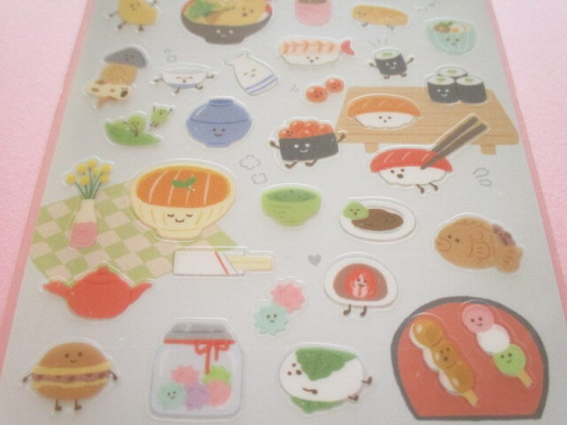 Photo2: Kawaii Cute Design Stickers Sheet Gaia *Friendly Food 2 (466775-2)