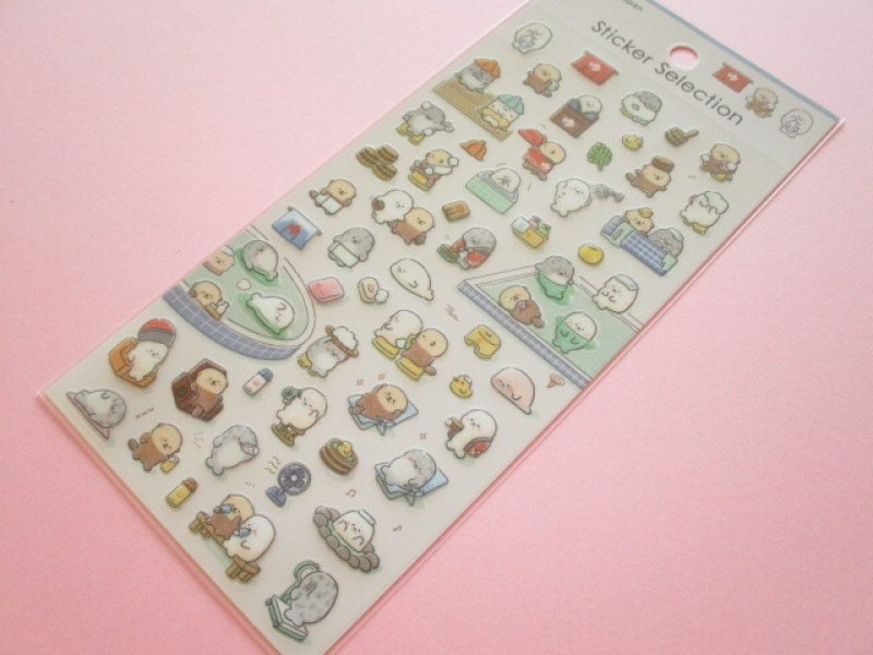 Photo1: Kawaii Cute Design Stickers Sheet Gaia *Public Bath (466778-1) (1)