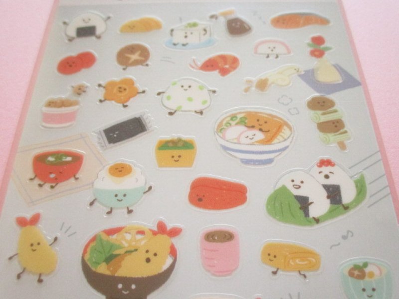 Photo1: Kawaii Cute Design Stickers Sheet Gaia *Friendly Food 2 (466775-2)