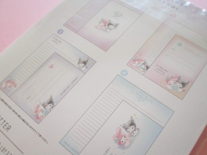 Photo3: Kawaii Cute Letter Set My Melody & Kuromi Sanrio *むにゃっと (128792)