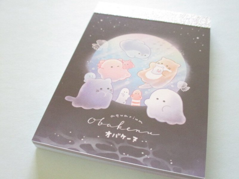 Photo1: Kawaii Cute Mini Memo Pad Obakenu Crux *Aquarium (128457) (1)