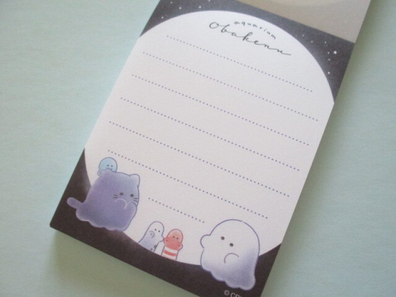Photo1: Kawaii Cute Mini Memo Pad Obakenu Crux *Aquarium (128457)