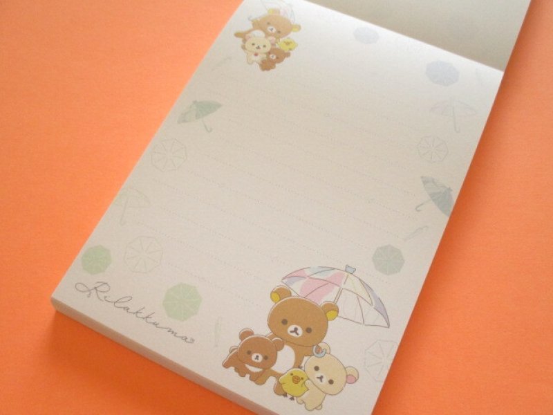 Photo1: Kawaii Cute Large Memo Pad Rilakkuma San-x *Clear After Rain (MH25001)