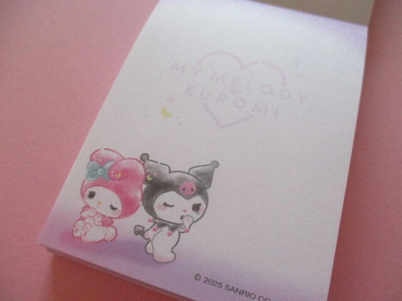 Photo1: Kawaii Cute Mini Memo Pad My Melody & Kuromi Crux *むにゃっと (128790)
