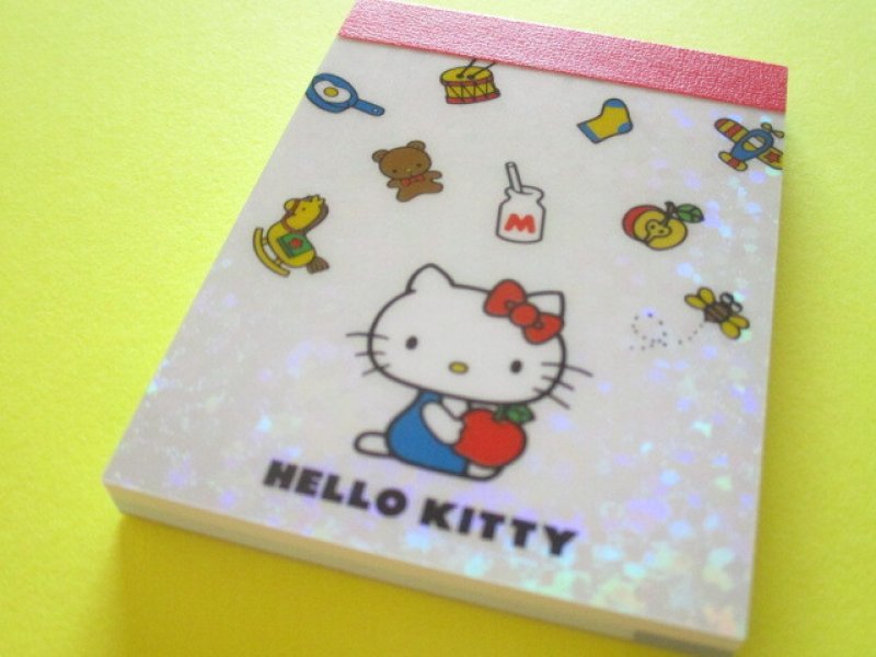 Photo1: Kawaii Cute Hologram Mini Memo Pad Hello Kitty Crux *Flyer (128078) (1)