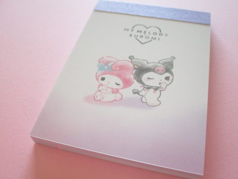 Photo1: Kawaii Cute Mini Memo Pad My Melody & Kuromi Crux *むにゃっと (128790) (1)