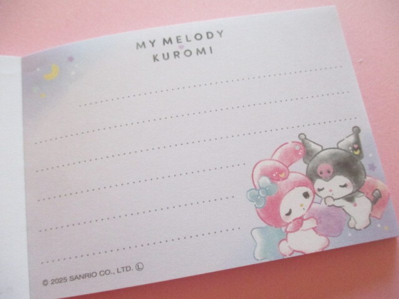 Photo2: Kawaii Cute Mini Memo Pad My Melody & Kuromi Crux *むにゃっと (128790)