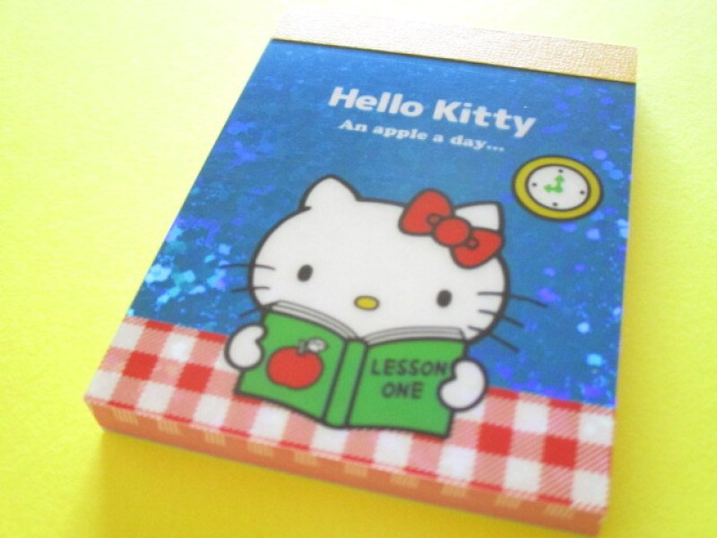 Photo1: Kawaii Cute Hologram Mini Memo Pad Hello Kitty Crux *Studying (128077) (1)