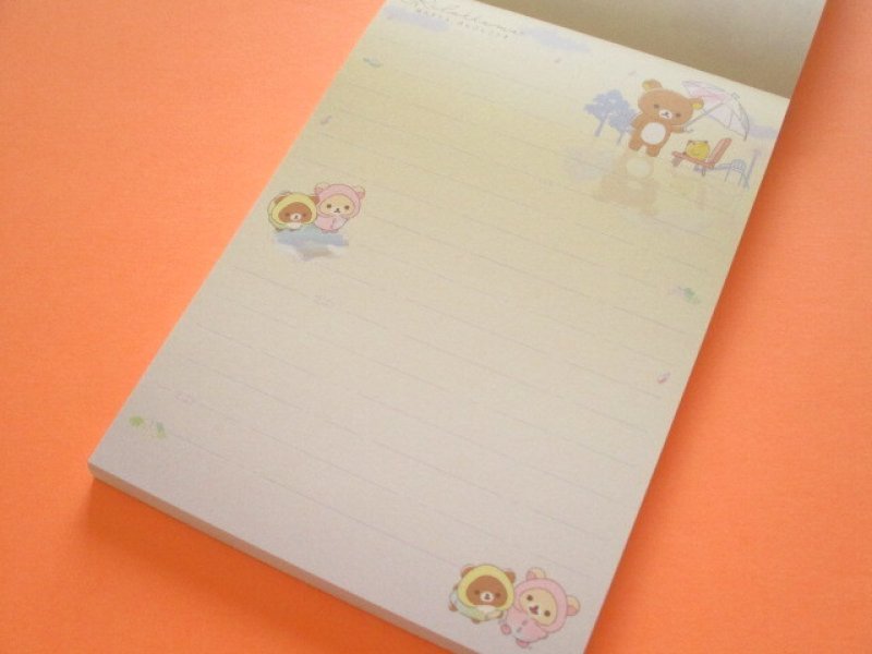 Photo2: Kawaii Cute Large Memo Pad Rilakkuma San-x *Clear After Rain (MH25001)
