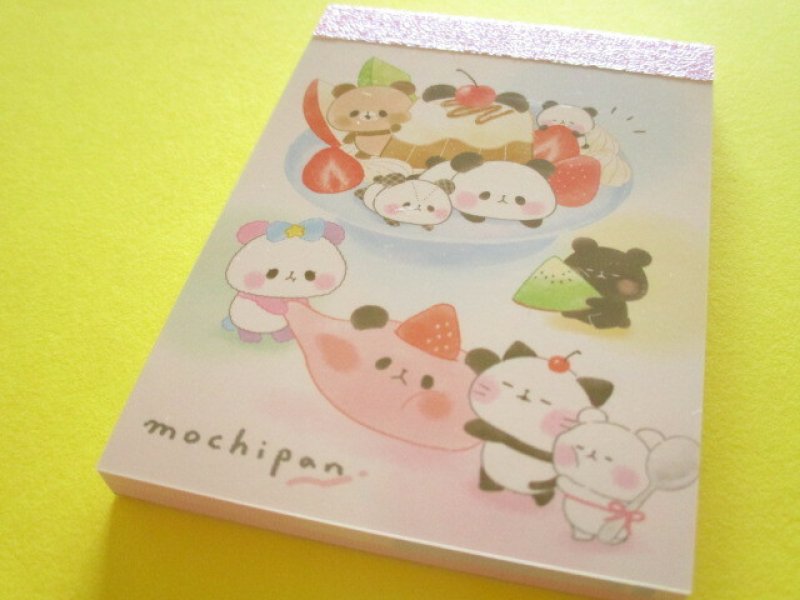 Photo1: Kawaii Cute Mini Memo Pad Mochi Mochi Panda Kamio Japan *Fruit Party (225232) (1)