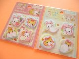 Photo: 2 packs Kawaii Cute Sticky Memos Set KAMIO JAPAN *フワフワらびちゃん (129899,129900)
