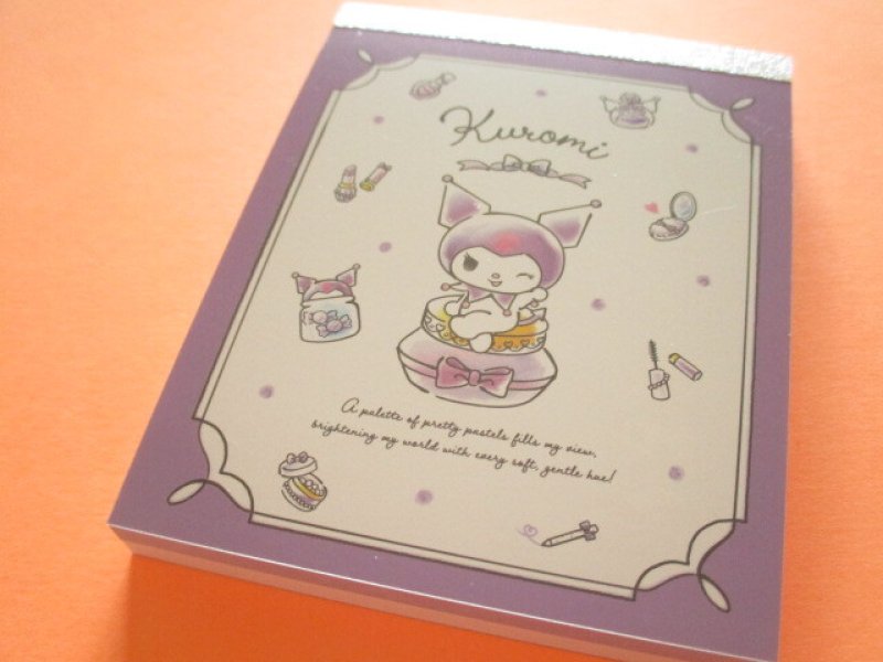 Photo1: Kawaii Cute Mini  Memo Pad Kuromi Sanrio *水彩コスメ (413606) (1)