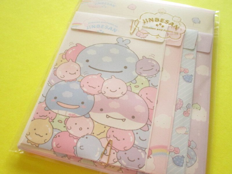 Photo1: Kawaii Cute Regular Letter Set Jinbesan San-x *Jinbesan and Fusen-uo (LH83301) (1)