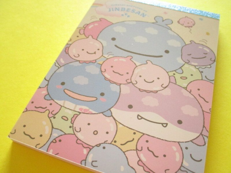 Photo1: Kawaii Cute Large Memo Pad Jinbesan San-x *Jinbesan and Fusen-uo (MH26302) (1)