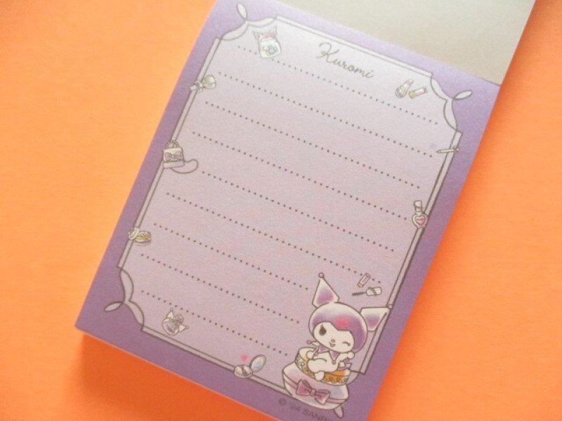 Photo1: Kawaii Cute Mini  Memo Pad Kuromi Sanrio *水彩コスメ (413606)