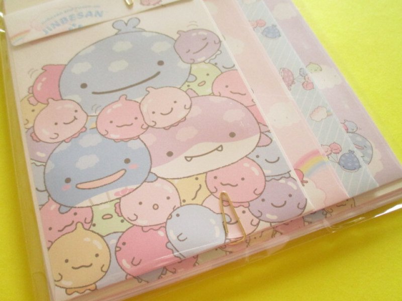 Photo2: Kawaii Cute Regular Letter Set Jinbesan San-x *Jinbesan and Fusen-uo (LH83301)