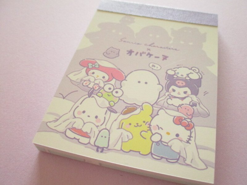 Photo1: Kawaii Cute Mini Memo Pad Sanrio Characters × Obakenu Crux *おばけごっこ (129564) (1)