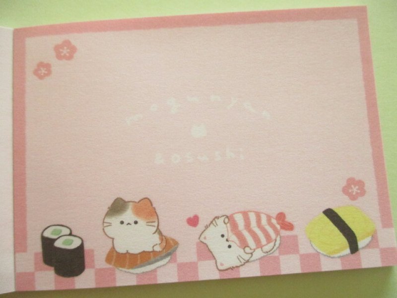 Photo2: Kawaii Cute Mini Memo Pad Mogu♡nyan Kamio Japan *おすしやさん (225576)