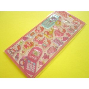 Photo: Kawaii Cute 平成はっぴーフォン Stickers Sheet Crux *Hello Kitty (131316)